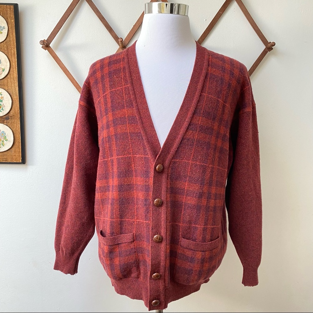 Burberry Nova Check Lambswool Cardigan - Picture 1 of 14